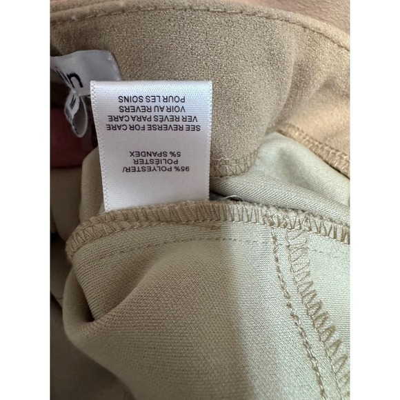 Savion Old Money Soft-Touch Pants Womens Size M Neutral Quiet Luxury Minimalist - Picture 5 of 7